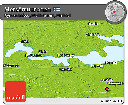 Physical Panoramic Map of Metsämuuronen