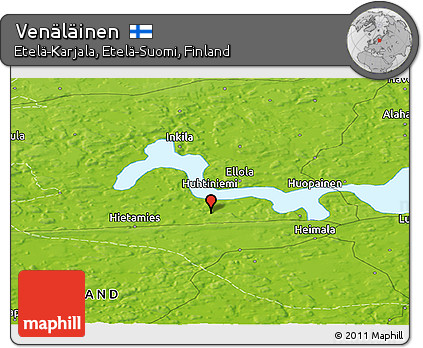Physical Panoramic Map of Venäläinen