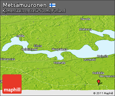 Physical Panoramic Map of Metsämuuronen