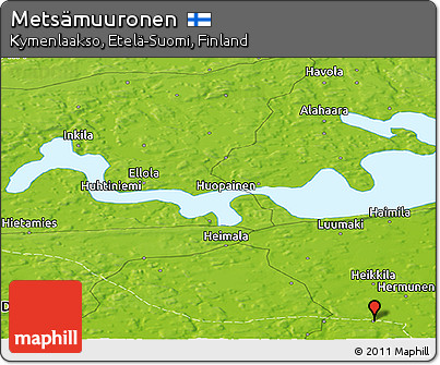 Physical Panoramic Map of Metsämuuronen