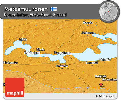 Political Panoramic Map of Metsämuuronen