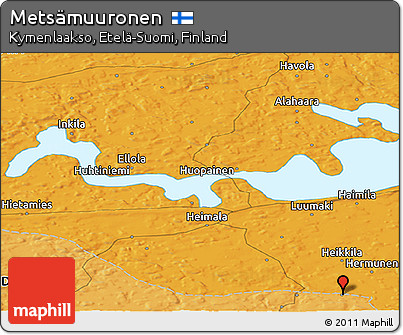 Political Panoramic Map of Metsämuuronen