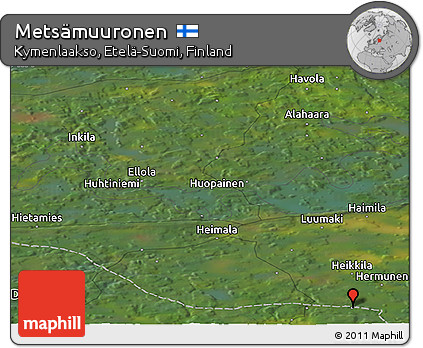 Satellite Panoramic Map of Metsämuuronen
