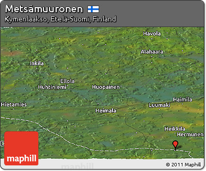 Satellite Panoramic Map of Metsämuuronen
