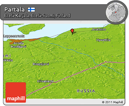 Physical Panoramic Map of Partala