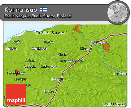 Physical 3D Map of Konnunsuo