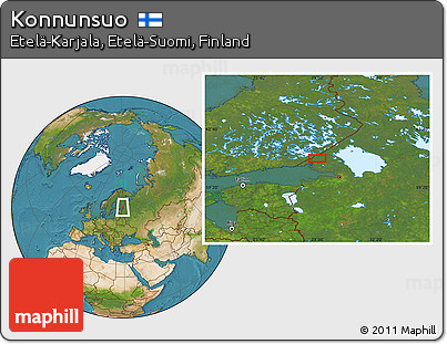 Satellite Location Map of Konnunsuo