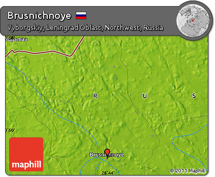 Physical Map of Brusnichnoye