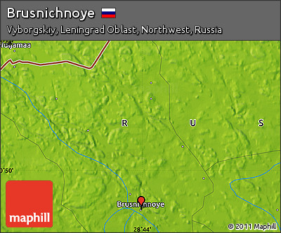 Physical Map of Brusnichnoye