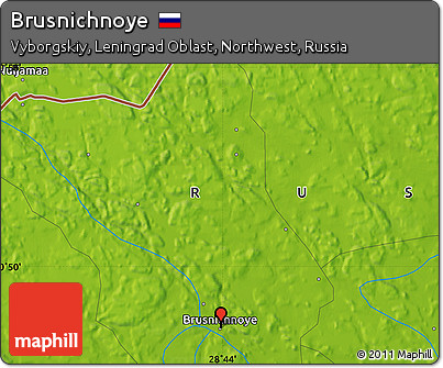 Physical Map of Brusnichnoye