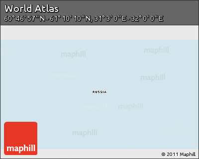 Political 3D Map of the Area around 60° 58' 34" N, 31° 31' 29" E