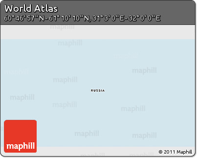 Political 3D Map of the Area around 60° 58' 34" N, 31° 31' 29" E