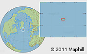 Savanna Style Location Map of the area around 60° 58' 34" N, 32° 13' 30" W