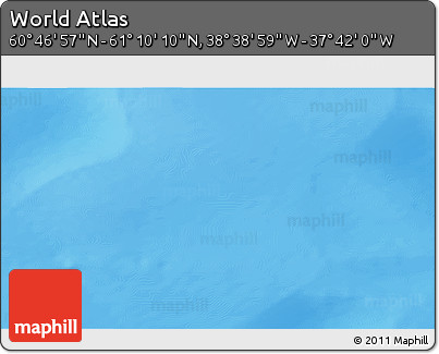 Physical 3D Map of the Area around 60° 58' 34" N, 38° 10' 29" W