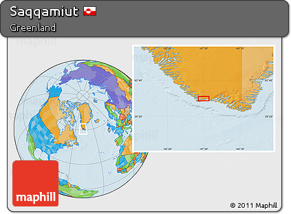Political Location Map of Saqqamiut