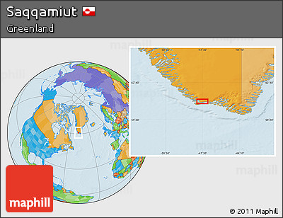 Political Location Map of Saqqamiut