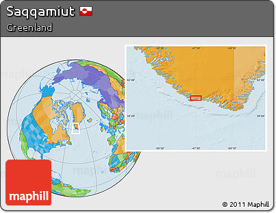 Political Location Map of Saqqamiut