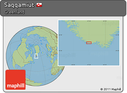 Savanna Style Location Map of Saqqamiut