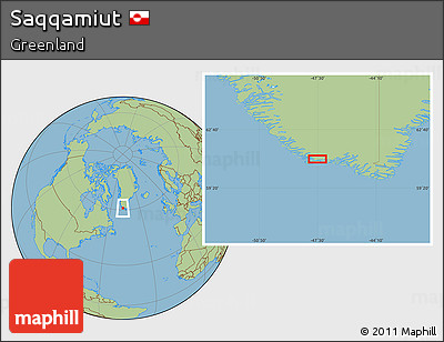 Savanna Style Location Map of Saqqamiut