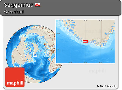 Shaded Relief Location Map of Saqqamiut