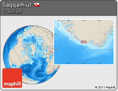 Shaded Relief Location Map of Saqqamiut