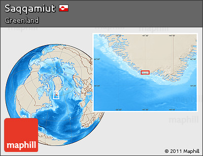 Shaded Relief Location Map of Saqqamiut