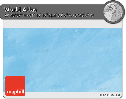 Physical 3D Map of the Area around 60° 58' 34" N, 4° 10' 30" W
