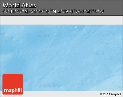 Shaded Relief 3D Map of the Area around 60° 58' 34" N, 4° 10' 30" W