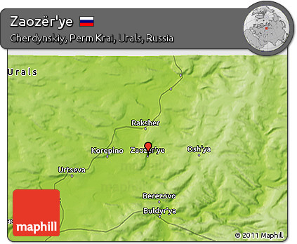Physical 3D Map of Zaozër'ye