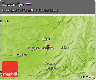 Physical 3D Map of Zaozër'ye