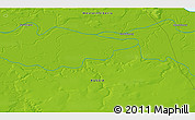 Physical 3D Map of the area around 60° 58' 34" N, 73° 10' 30" E