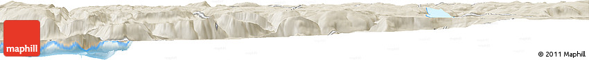 Shaded Relief Horizon Map of the Area around 60° 58' 34" N, 7° 43' 29" E