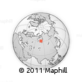 Outline Map of the Area around 60° 58' 34" N, 80° 49' 29" E, rectangular outline