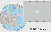 Gray Location Map of the area around 60° 58' 34" N, 96° 58' 29" E