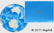 Shaded Relief Location Map of the area around 60° 2' 45" S, 125° 1' 30" E