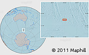 Gray Location Map of the area around 60° 2' 45" S, 142° 52' 30" E, hill shading
