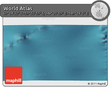Satellite 3D Map of the Area around 60° 2' 45" S, 148° 49' 29" E