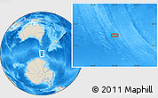 Shaded Relief Location Map of the area around 60° 2' 45" S, 149° 40' 30" E
