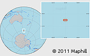 Gray Location Map of the area around 60° 2' 45" S, 155° 37' 30" E