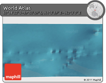 Satellite 3D Map of the Area around 60° 2' 45" S, 161° 34' 29" E