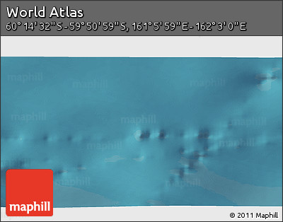 Satellite 3D Map of the Area around 60° 2' 45" S, 161° 34' 29" E