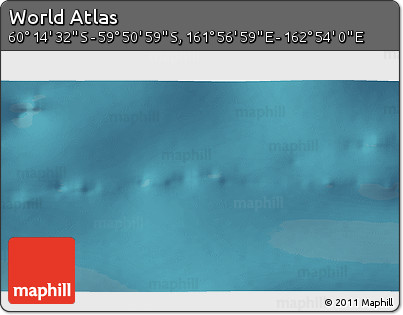 Satellite 3D Map of the Area around 60° 2' 45" S, 162° 25' 30" E