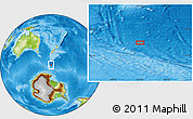 Physical Location Map of the area around 60° 2' 45" S, 167° 31' 30" E