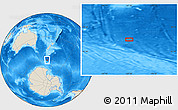 Shaded Relief Location Map of the area around 60° 2' 45" S, 167° 31' 30" E