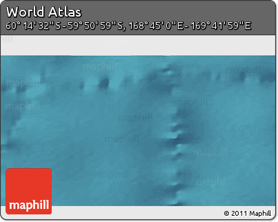 Satellite 3D Map of the Area around 60° 2' 45" S, 169° 13' 29" E
