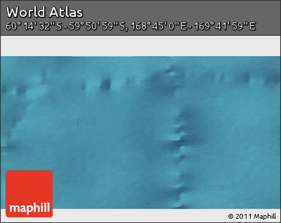 Satellite 3D Map of the Area around 60° 2' 45" S, 169° 13' 29" E