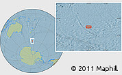 Savanna Style Location Map of the area around 60° 2' 45" S, 174° 19' 29" E, hill shading