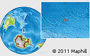 Physical Location Map of the area around 60° 2' 45" S, 178° 34' 29" E
