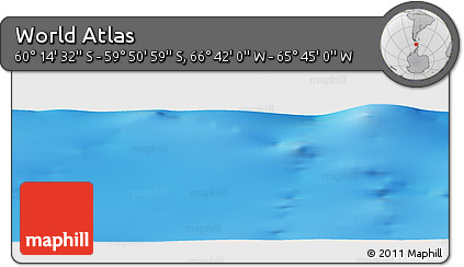 Physical Panoramic Map of the Area around 60° 2' 45" S, 66° 13' 29" W