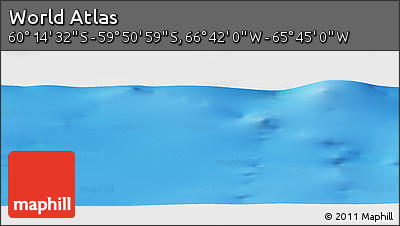 Physical Panoramic Map of the Area around 60° 2' 45" S, 66° 13' 29" W